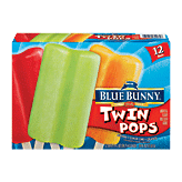 Blue Bunny&nbsp;Blue Ribbon Classics&nbsp;twin pops; cherry, lemon lime, orange, 12 bars Full-Size Picture